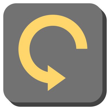 Doğru yuvarlatılmış kare vektör simge döndürmek