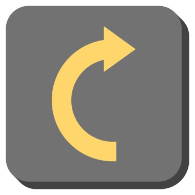 Doğru yuvarlatılmış kare vektör simge döndürmek