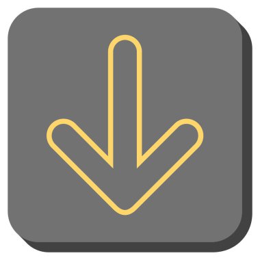 Yuvarlatılmış Kare vektör simgesi aşağı yönlü ok