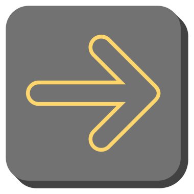 Yuvarlak ok sağ yuvarlak kare vektör simgesi