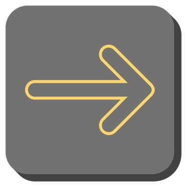 Yuvarlak ok sağ yuvarlak kare vektör simgesi