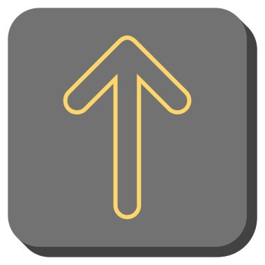 Yuvarlatılmış Kare vektör simge yukarı yönlü ok