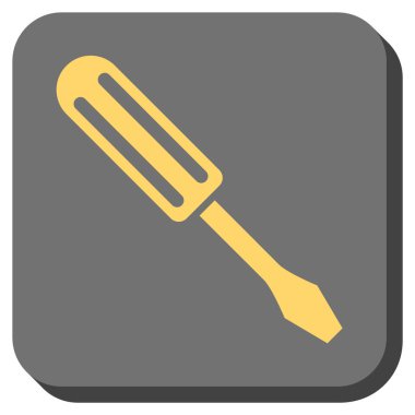 Tornavida yuvarlatılmış kare vektör simgesi