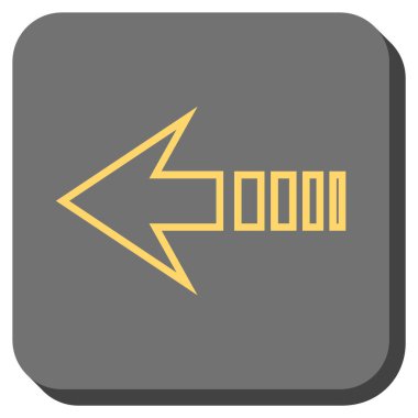 Kare vektör simge sol yuvarlak göndermek