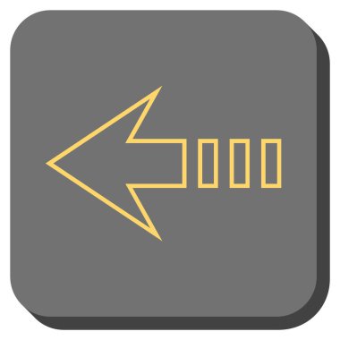 Kare vektör simge sol yuvarlak göndermek