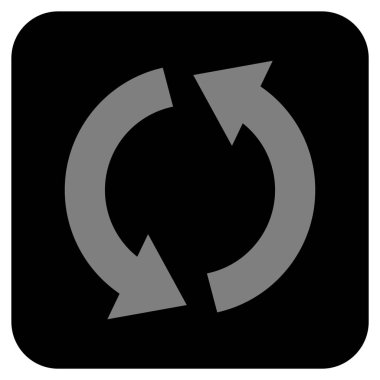 Geri dönüşüm düz kare vektör simgesi