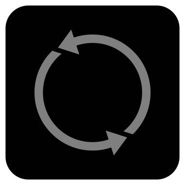 Geri dönüşüm düz kare vektör simgesi