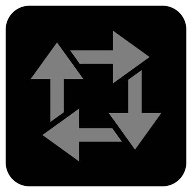 Geri dönüşüm düz kare vektör simgesi