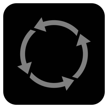 Geri dönüşüm düz kare vektör simgesi