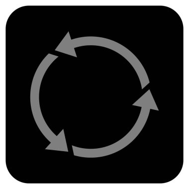 Geri dönüşüm düz kare vektör simgesi