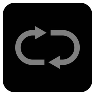 Geri dönüşüm düz kare vektör simgesi