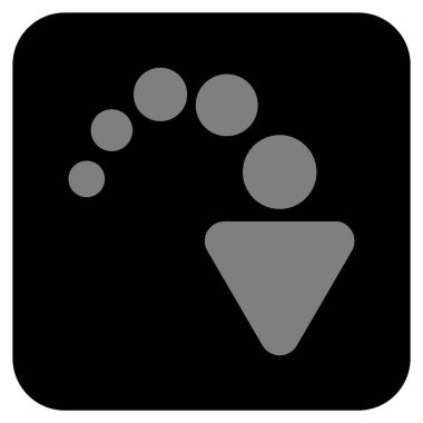 Düz kare vektör simge Yinele