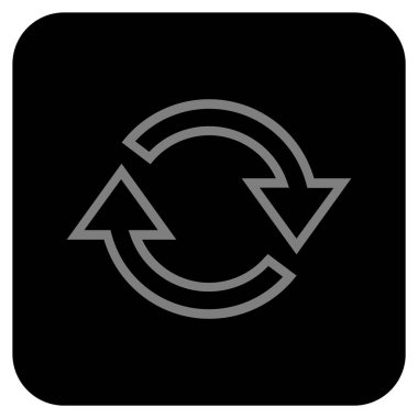 Oklar düz kare vektör simge Yenile