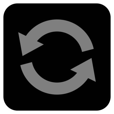 Düz kare vektör simge Yenile