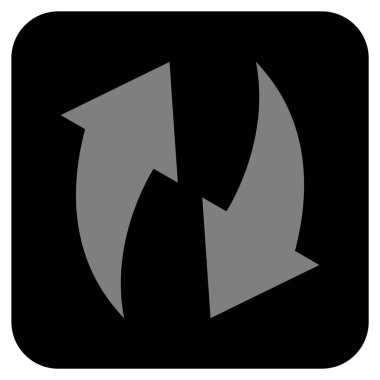 Düz kare vektör simge Yenile