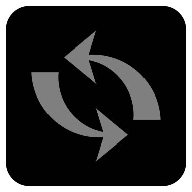 Düz kare vektör simge Yenile