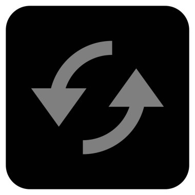 Düz kare vektör simge Yenile