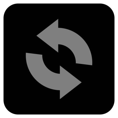 Düz kare vektör simge Yenile