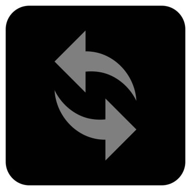 Düz kare vektör simge Yenile