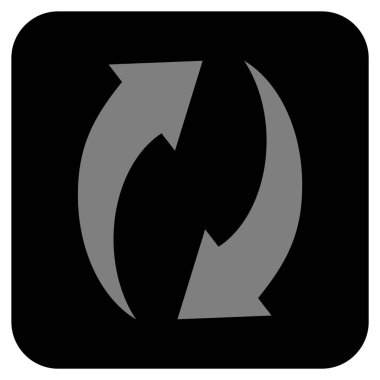 Düz kare vektör simge Yenile