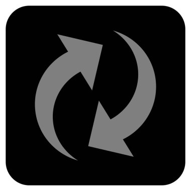 Düz kare vektör simge Yenile