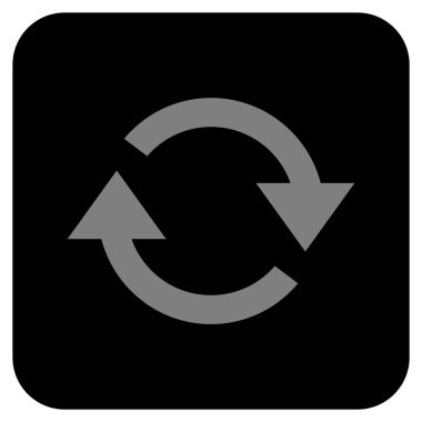 Düz kare vektör simge Yenile