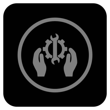 Vektör simge Onarım Servisi düz kare