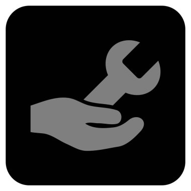 Vektör simge Onarım Servisi düz kare