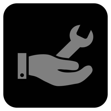 Vektör simge Onarım Servisi düz kare