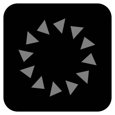 Saatin tersi yönde düz kare vektör simge döndürmek