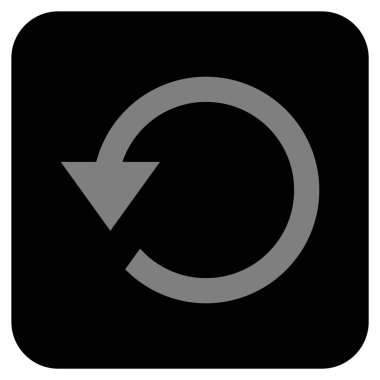 Saatin tersi yönde düz kare vektör simge döndürmek