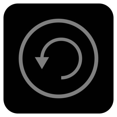 Saatin tersi yönde düz kare vektör simge döndürmek