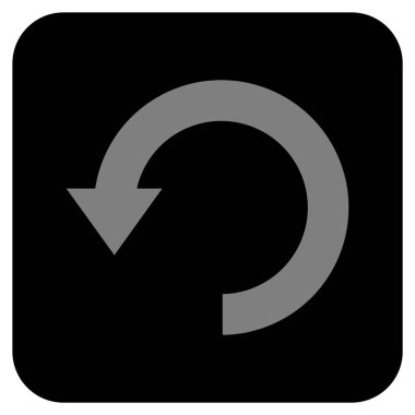 Düz kare vektör simgesi Döndür