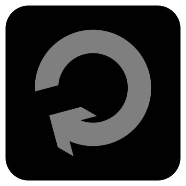 Düz kare vektör simge döndürmek