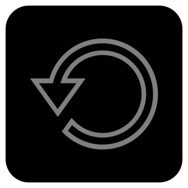 Düz kare vektör simge döndürmek