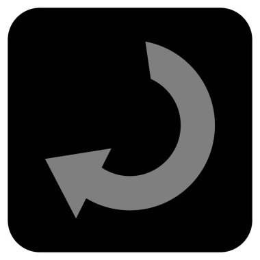 Düz kare vektör simge döndürmek