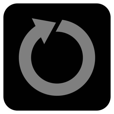 Düz kare vektör simge döndürmek