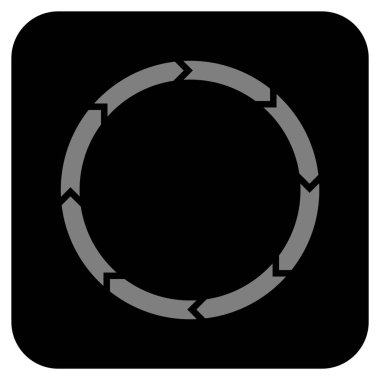 Döndürme düz kare vektör simgesi