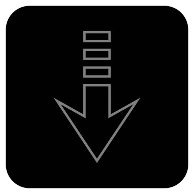 Düz kare vektör simgesi gönder