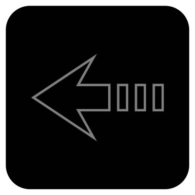 Vektör simge sol düz kare göndermek