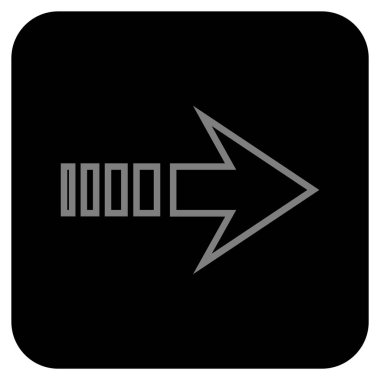 Vektör simgesi doğru düz kare göndermek