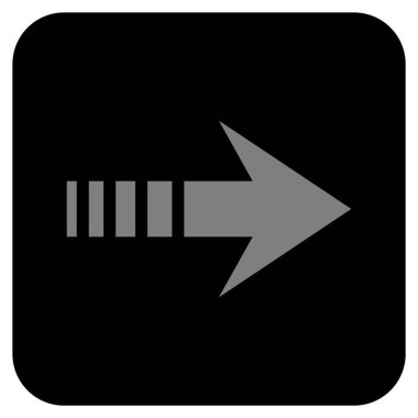 Vektör simgesi doğru düz kare göndermek