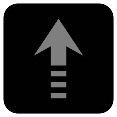 Düz kare vektör simge gönder