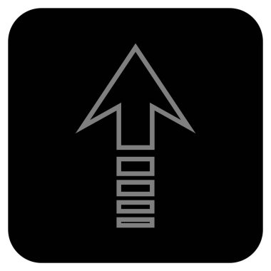 Düz kare vektör simge gönder