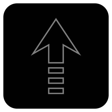 Düz kare vektör simge gönder