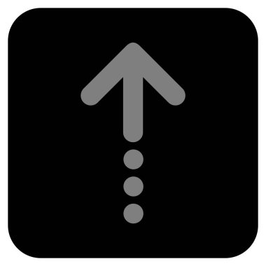 Düz kare vektör simge gönder