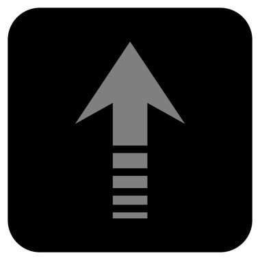 Düz kare vektör simge gönder