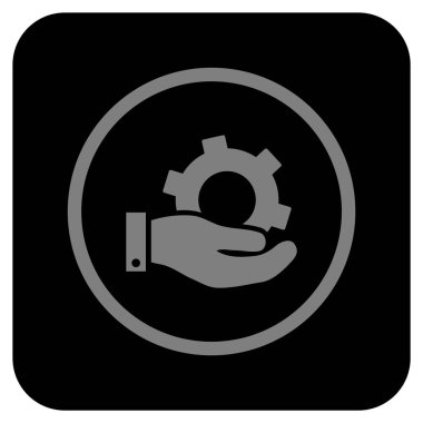 Hizmet düz kare vektör simgesi