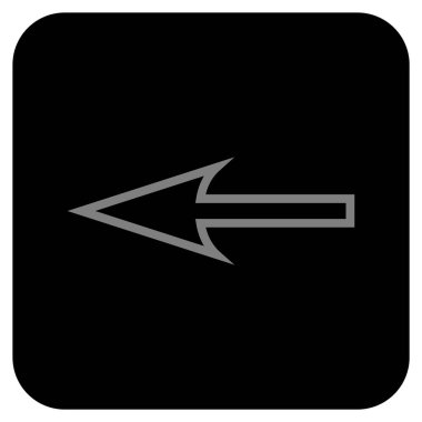 Keskin ok düz yaptı vektör simgesi kare