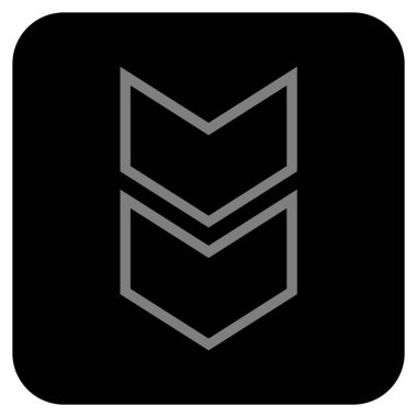 Düz kare vektör simgesi kaydır